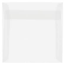 JAM Paper 5.5 x 5.5 Square Translucent Vellum Invitation Envelopes, Clear, 50/Pack (74354I)