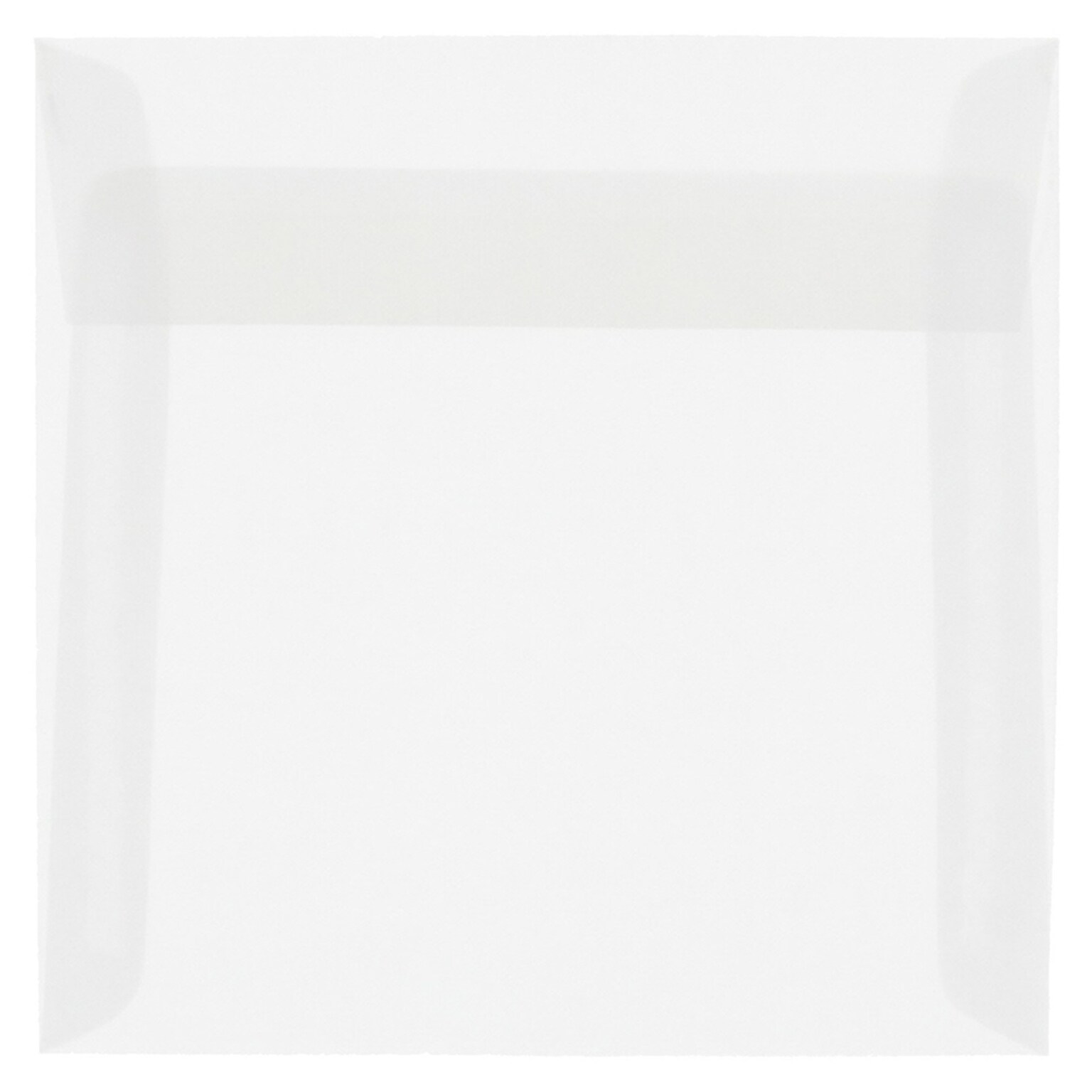 JAM Paper 5.5 x 5.5 Square Translucent Vellum Invitation Envelopes, Clear, 50/Pack (74354I)