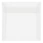 JAM Paper 7.5 x 7.5 Square Translucent Vellum Invitation Envelopes, Clear, 25/Pack (81981)