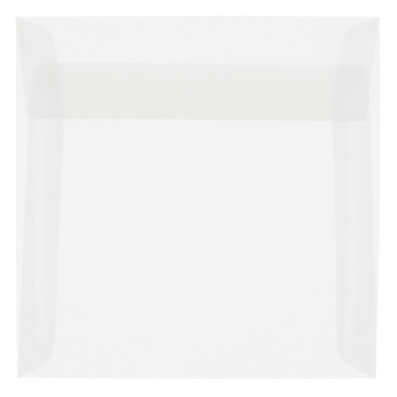 JAM Paper 7.5 x 7.5 Square Translucent Vellum Invitation Envelopes, Clear, 25/Pack (81981)