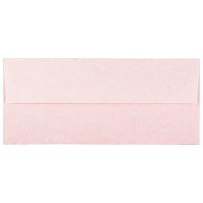 JAM Paper Open End #10 Business Envelope, 4 1/8" x 9 1/2", Pink, 50/Pack (V01728I)