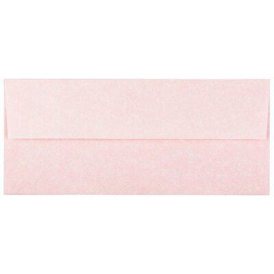 JAM Paper Open End #10 Business Envelope, 4 1/8 x 9 1/2, Pink, 50/Pack (V01728I)