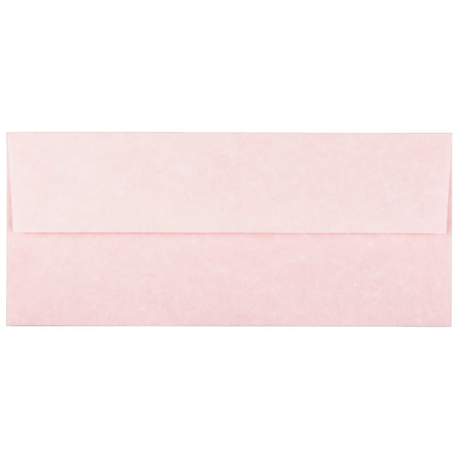 JAM Paper Open End #10 Business Envelope, 4 1/8 x 9 1/2, Pink, 50/Pack (V01728I)