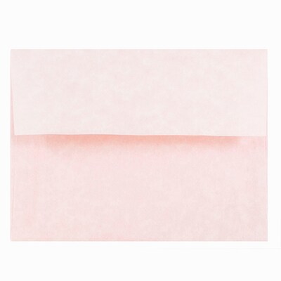 JAM Paper® A2 Parchment Invitation Envelopes, 4.375 x 5.75, Pink Recycled, 50/Pack (97800I)