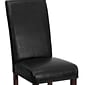 Flash Furniture Contemporary Faux Leather Parsons Dining Chair, Black (BT350BKLEA023)