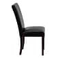 Flash Furniture Contemporary Faux Leather Parsons Dining Chair, Black (BT350BKLEA023)