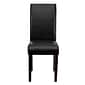 Flash Furniture Contemporary Faux Leather Parsons Dining Chair, Black (BT350BKLEA023)