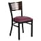Flash Furniture Hercules Traditional Vinyl & Wood Slat Back Restaurant Dining Chair, Walnut/Burgundy