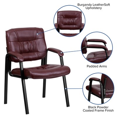 Flash Furniture Leather Reception and Guest Chair, Burgundy (BT1404BURG)