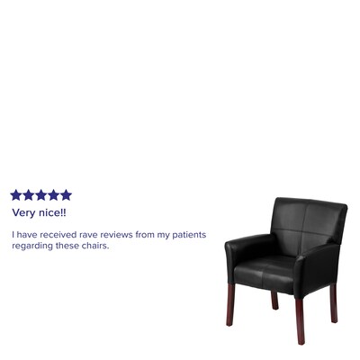 Flash Furniture Executive Leather Reception Chair, Black (BT353BKLEA)