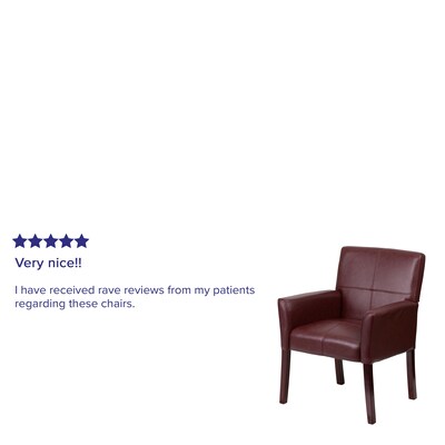 Flash Furniture Executive Leather Reception Chair, Burgundy (BT353BGLEA)