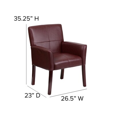 Flash Furniture Executive Leather Reception Chair, Burgundy (BT353BGLEA)