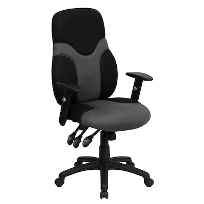 Flash Furniture Abbott Ergonomic Mesh Swivel High Back Task Office Chair, Black/Gray (BT6001GYBK)