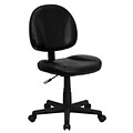 Flash Furniture Ronald Armless Ergonomic LeatherSoft Swivel Mid-Back Task Office Chair, Black (BT688BK)
