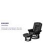 Flash Furniture LeatherSoft Recliner and Ottoman Set Black (BT7818BK)