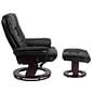 Flash Furniture LeatherSoft Recliner and Ottoman Set Black (BT7818BK)