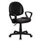 Flash Furniture Ronald Ergonomic LeatherSoft Swivel Mid-Back Task Office Chair, Black (BT688BKA)