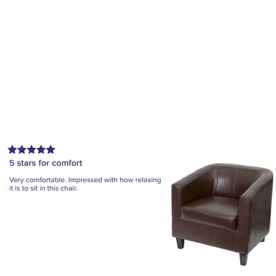 Flash Furniture Leather Guest Chair, Brown (BT873BN)