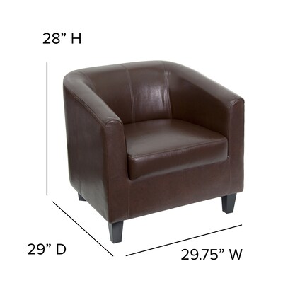 Flash Furniture Leather Guest Chair, Brown (BT873BN)