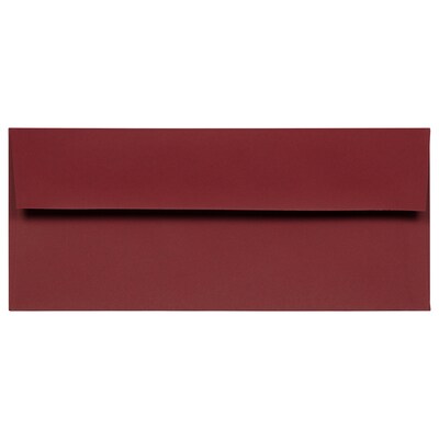 JAM Paper Open End #10 Business Envelope, 4 1/8 x 9 1/2, Dark Red, 50/Pack (31511298I)