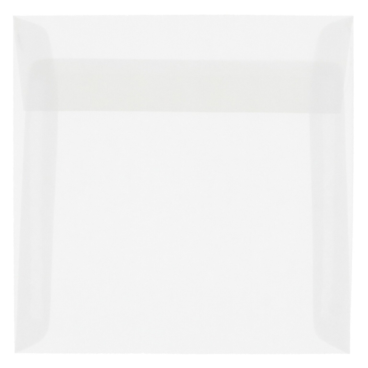JAM Paper 8 x 8 Square Translucent Vellum Invitation Envelopes, Clear, 25/Pack (51287)