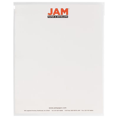 JAM Paper Currency Envelope, 8 15/16" x 11 1/4", Clear, 100/Pack (PAPERSIZECELLO)