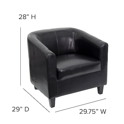 Flash Furniture Faux Leather Lounge Chair, Black (BT873BK)