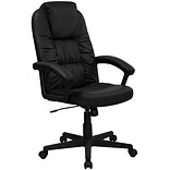 Flash Furniture High Back Leather Executive Swivel Office Chair, Black