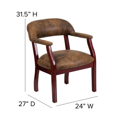 Flash Furniture Wood Reception Set, Brown (BZ105BRN)