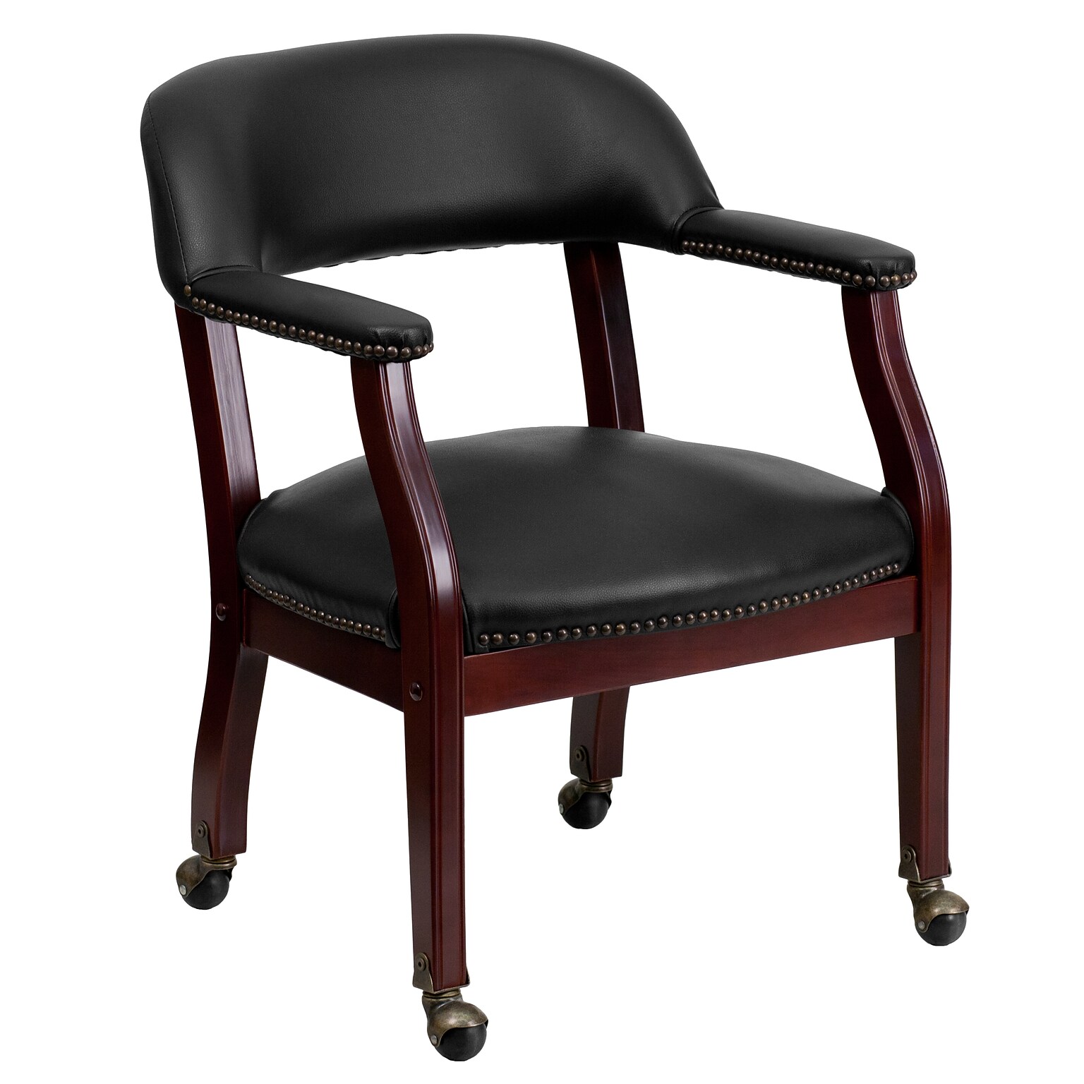 Flash Furniture Vinyl Accent Chair, Black (BZ100BLK)