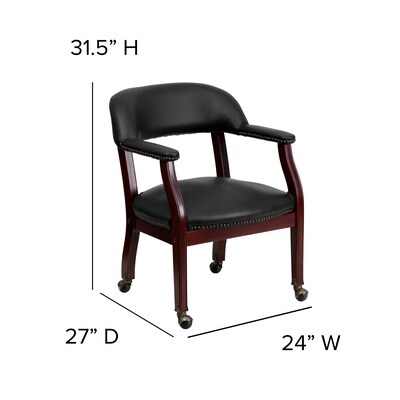 Flash Furniture Vinyl Accent Chair, Black (BZ100BLK)