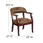 Flash Furniture Bomber Mid Back Luxurious Conference Chair With Casters, Jacket Brown