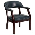 Flash Furniture Vinyl Mid Back Luxurious Conference Chair, Navy