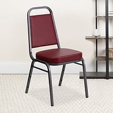 Flash Furniture HERCULES Series Vinyl Trapezoidal Banquet Stack Chair, Burgundy (4FDBHF1SVBY)