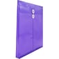 Jam Paper Plastic File Pocket, 1" Expansion, Letter Size, Purple, 12/Pack (1221555)