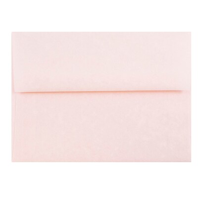 JAM Paper® A6 Parchment Invitation Envelopes, 4.75 x 6.5, Pink Recycled, 25/Pack (97818)