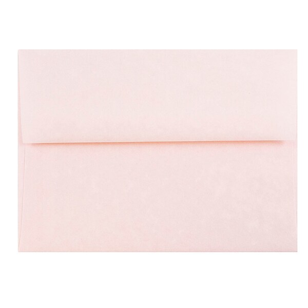 JAM Paper® A6 Parchment Invitation Envelopes, 4.75 x 6.5, Pink Recycled, 25/Pack (97818)