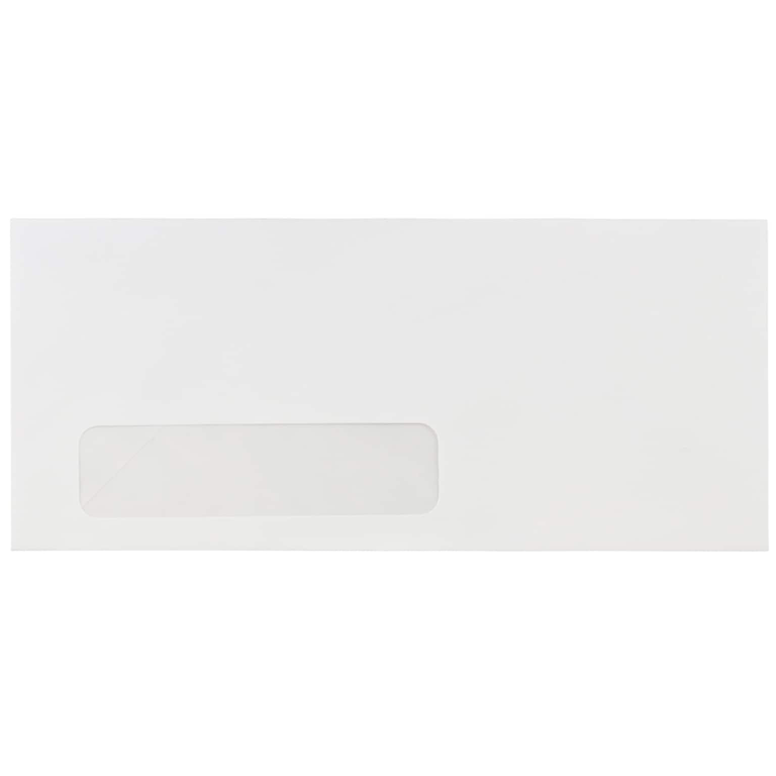 JAM Paper #10 Window Envelope, 4 1/8 x 9 1/2, White, 250/Pack (1633173CF)