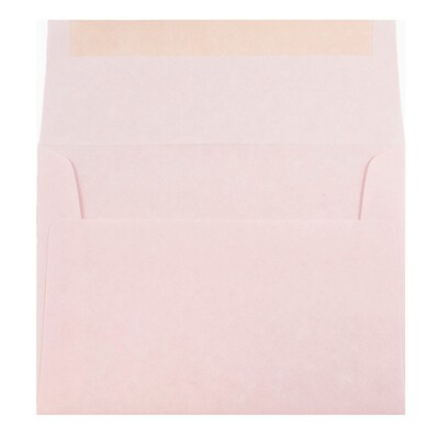 JAM Paper® A6 Parchment Invitation Envelopes, 4.75 x 6.5, Pink Recycled, 25/Pack (97818)