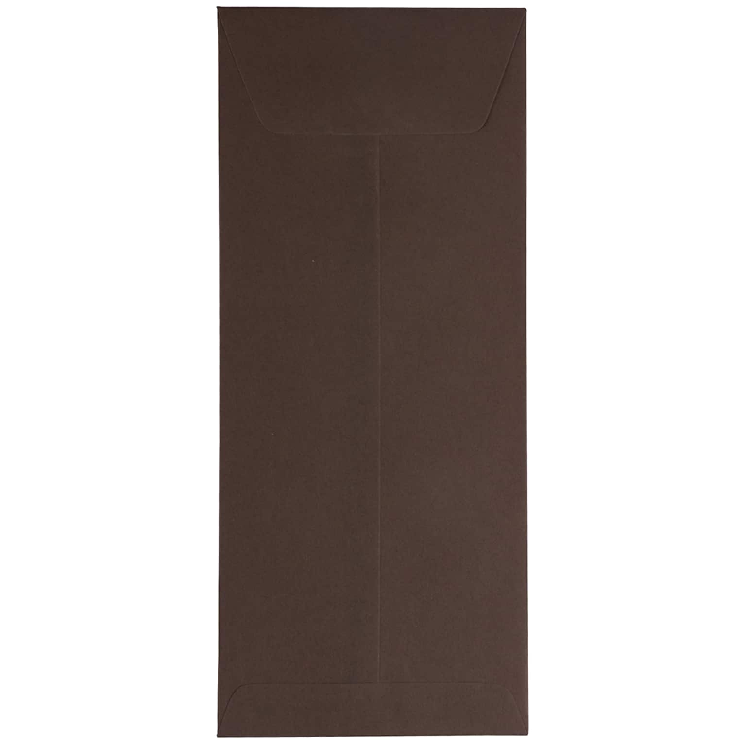 JAM Paper #14 Policy Business Commercial Envelope, 5 x 11 1/2, Chocolate Brown, 50/Pack (90094030I)