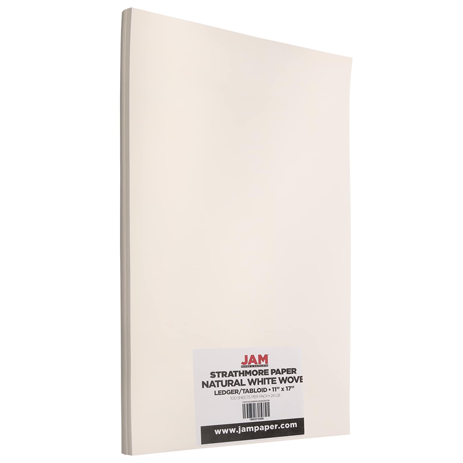 JAM Paper® 11 x 17 Strathmore Paper, 24 lbs., 100 Brightness, 100 Sheets/Pack (203926538)