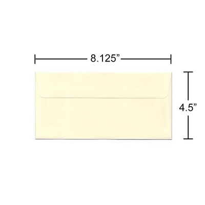 JAM Paper Monarch Envelopes, 4.5 x 8.125, Ivory, 25/Pack (4093016)