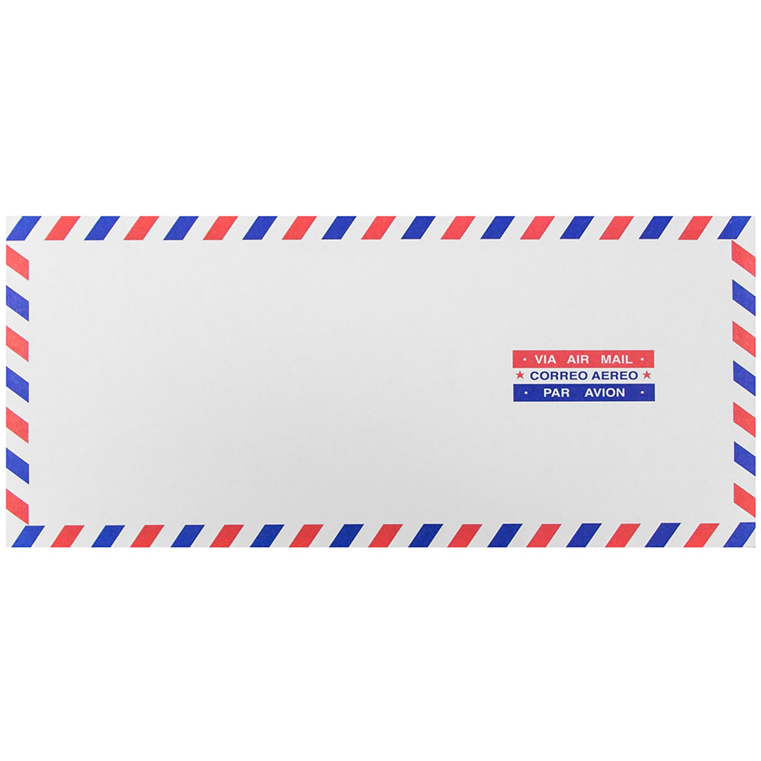 JAM Paper #10 Airmail Envelopes, 4 1/8 x 9 1/2, White, 25/Pack (A35532)