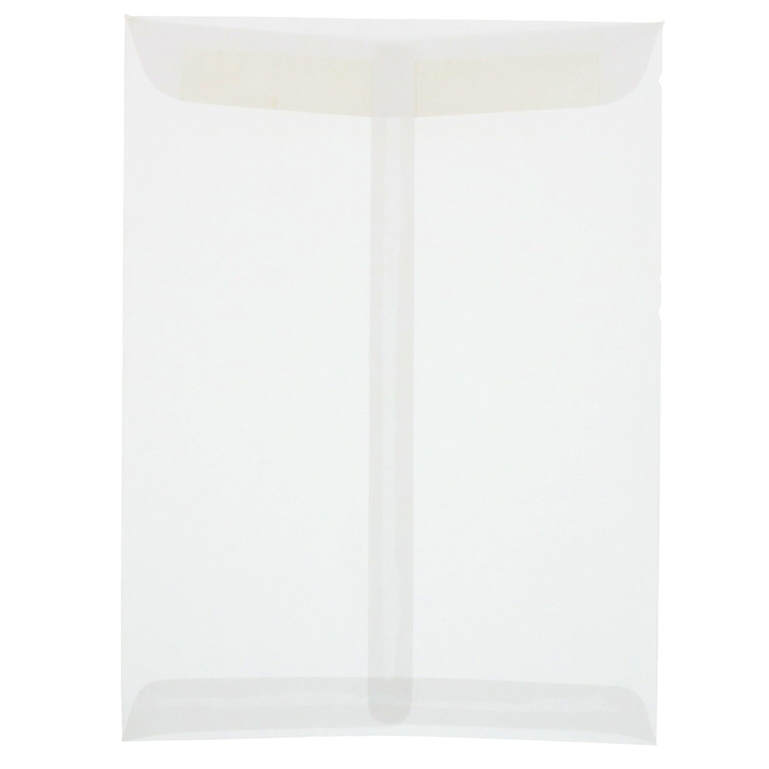 JAM Paper 9 x 12 Open End Catalog Translucent Vellum Envelopes, Clear, 10/Pack (2851376B)