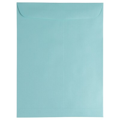 JAM Paper 9 x 12 Open End Catalog Envelopes, Aqua Blue, 10/Pack (31287530C)