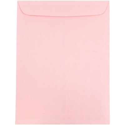 JAM Paper 10 x 13 Open End Catalog Envelopes, Baby Pink, 10/Pack (31287347B)