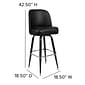 Flash Furniture James Traditional Metal Full Back Barstool, Black (XUF125)