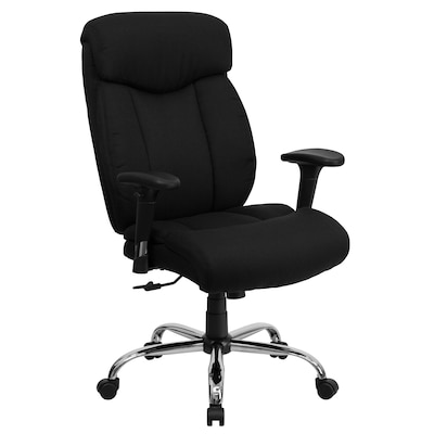 Flash Furniture HERCULES Series Ergonomic Fabric Swivel Big & Tall Executive Office Chair, Black (GO