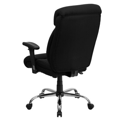 Flash Furniture HERCULES Series Ergonomic Fabric Swivel Big & Tall Executive Office Chair, Black (GO1235BKFABA)