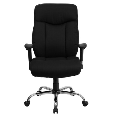 Flash Furniture HERCULES Series Ergonomic Fabric Swivel Big & Tall Executive Office Chair, Black (GO1235BKFABA)